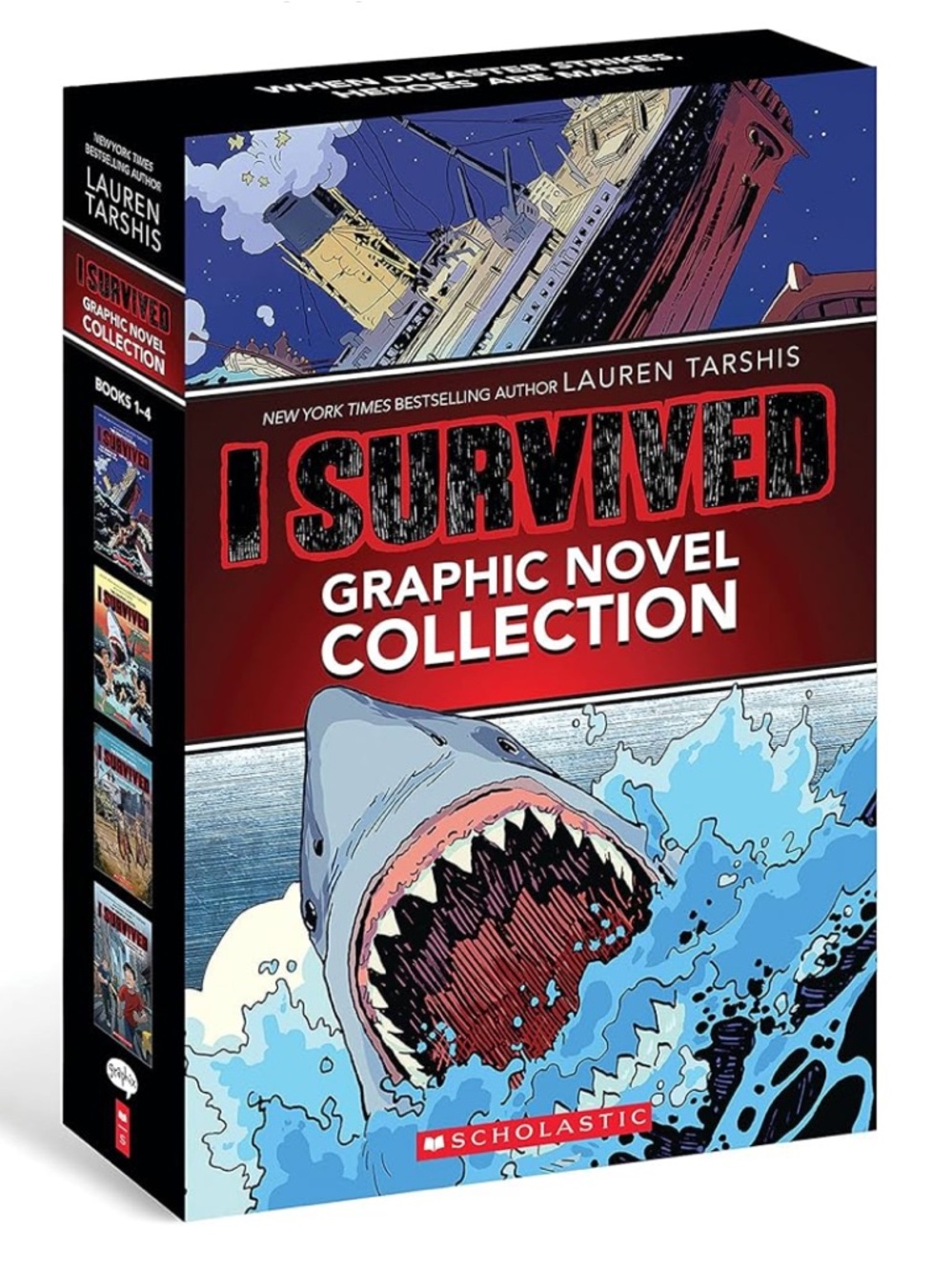 Scholastic I Survived Graphic Novel Collection - Red/Blue